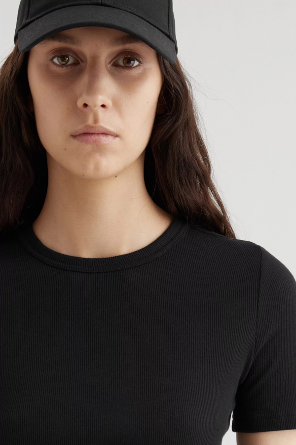 Axel Arigato Siyah Imza Ince Ribanalı Tişört