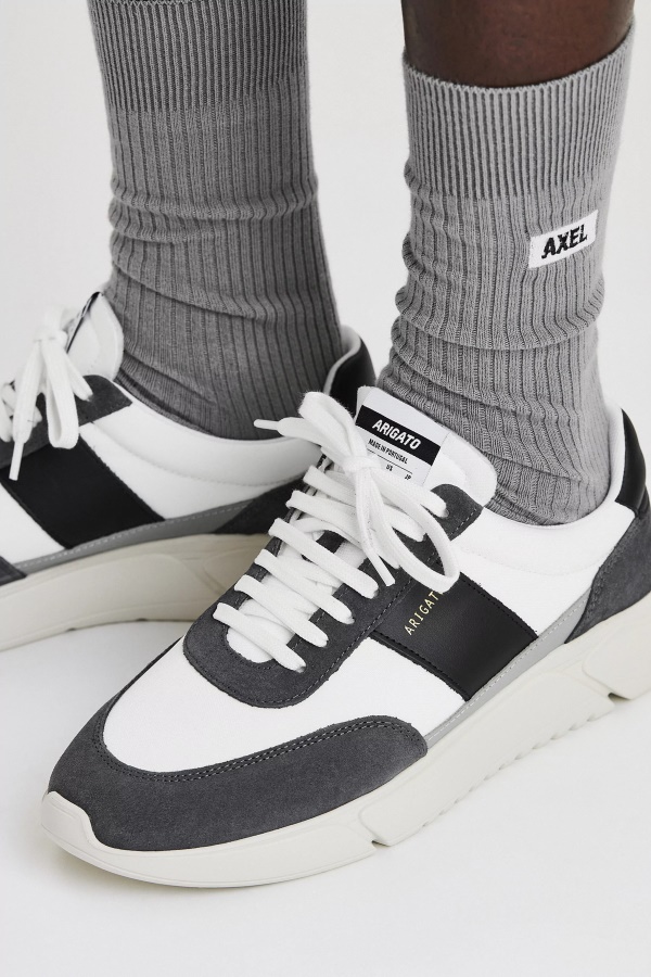 Axel Arigato Koyu Gri Beyaz Siyah Genesis Bağbozumu Koşucu