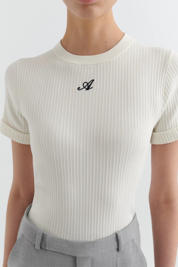 Axel Arigato Ekru Onur örgü T-shirt