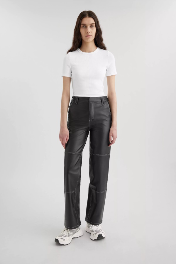 Axel Arigato Imzalı Ince Ribanalı T-shirt Beyaz