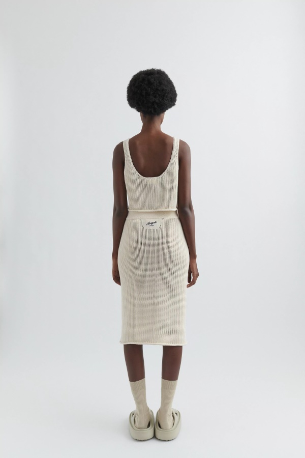 Axel Arigato Kapalı Beyaz ızgara Kolsuz Bluz