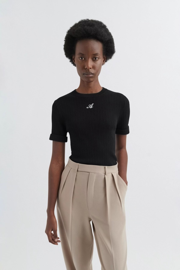 Onur örgü T-shirt Axel Arigato Siyah