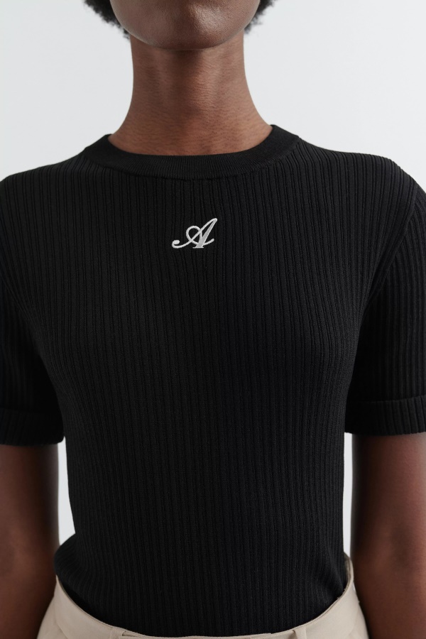 Onur örgü T-shirt Axel Arigato Siyah