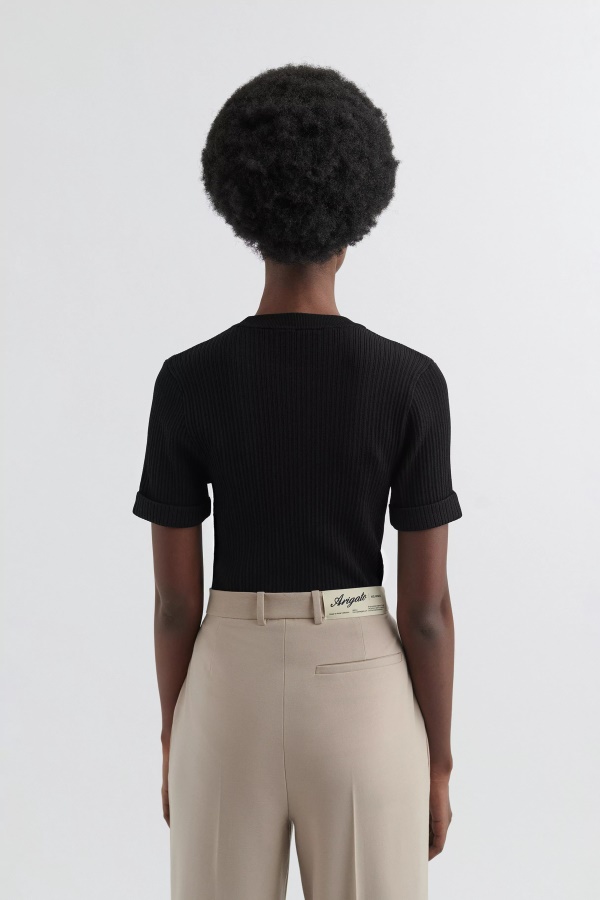 Onur örgü T-shirt Axel Arigato Siyah