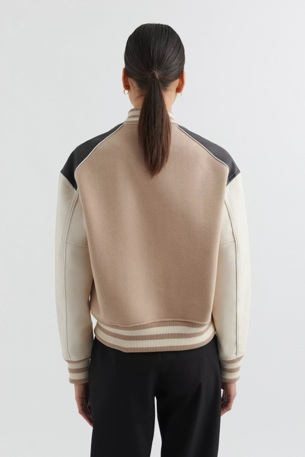 Sarmaşık üniversite Ceketi Soluk Bej Siyah Axel Arigato