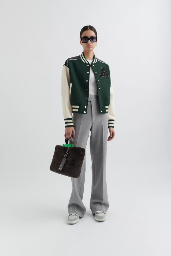 Axel Arigato Sarmaşık üniversite Ceketi Koyu Yeşil Siyah